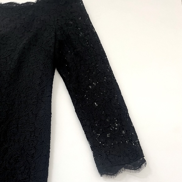 Adrianna Papell Short Lace Black Dress Size 6 - Picture 4 of 9